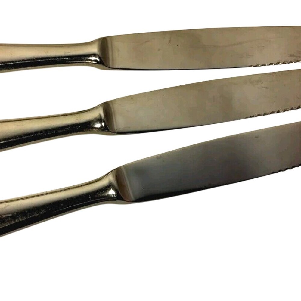 Inoxa Flatware Vlekvrij Massief Dinner Knife Lot 3 Stainless Steel Holland READ